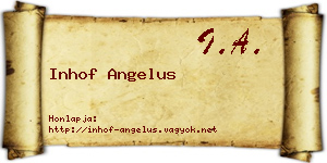 Inhof Angelus névjegykártya
